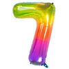 Folieballon Yummy Gummy Rainbow Cijfer 7 81 cm