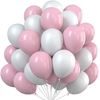 Ballonnen Tros Roze en Wit | 50 stuks