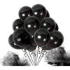 Ballonnen Tros Metallic Zwart | 50 Stuks