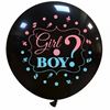 Latex Ballon Zwart Boy or Girl Gender Reveal (90cm)