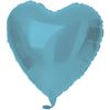 Folieballon Hartvormig Pastel Blauw Metallic Mat - 45 cm
