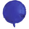 Folieballon Rond Blauw Metallic Mat - 45 cm