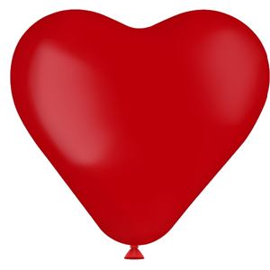 Hartvormige Ballonnen Ruby Red 25cm