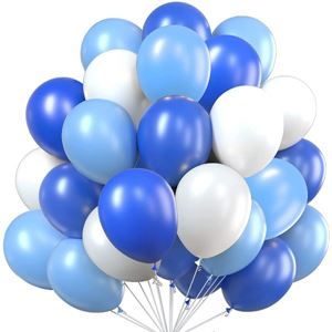 Ballonnen Tros Blauw en Wit | 50 stuks