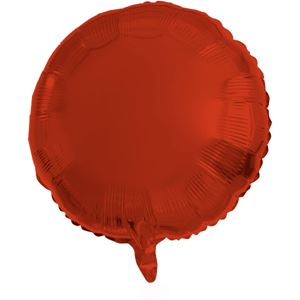 Folieballon Rond Rood Metallic Mat | 45 cm