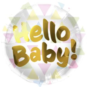 Folie Ballon Hello Baby Goud | 45cm