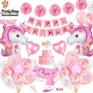 Roze Unicorn Verjaardag Pakket | 31 delig