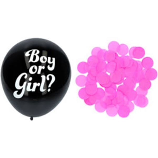  Gender Reveal Ballon Meisje met Roze Confetti 41cm