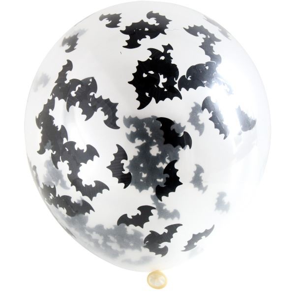 Ballonnen met Vleermuis Confetti 30cm