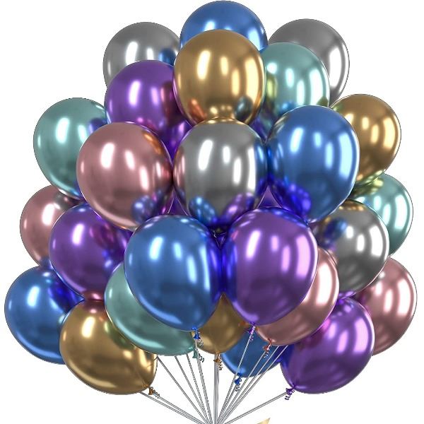 Ballonnen Tros Multi Kleuren Metallic | 50 Stuks
